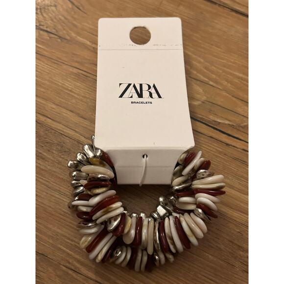 Nwt-Zara PACK OF PIECED BRACELETS - Picture 2 of 2